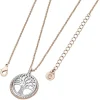 Floating Tree Of Life Circle In Rose Gold