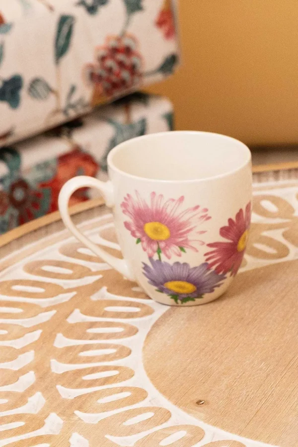 Floral Ceramic 4 Piece Mug Set