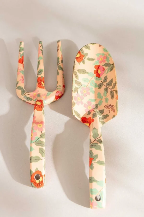 Floral Garden Tool Set Of 2