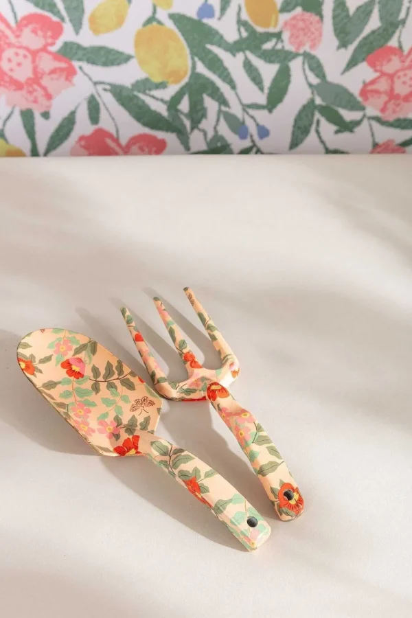 Floral Garden Tool Set Of 2