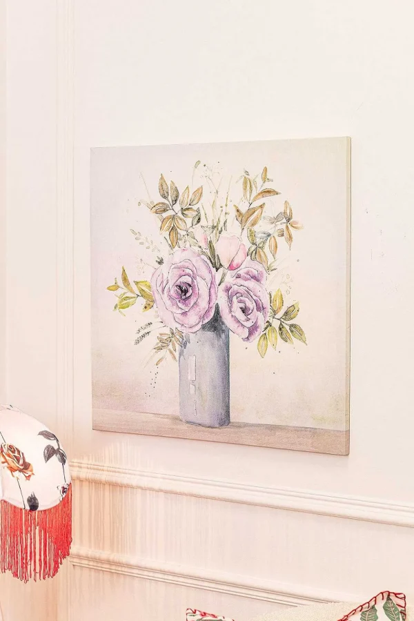 Floral Posy Jar Canvas Wall Art
