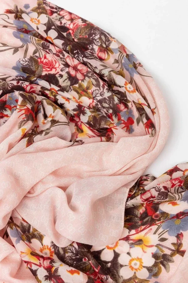 Floral Scarf In Pink