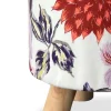 Floral Velour Footstool
