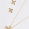 Flower Earrings In Gold