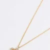 Flower Necklace In Gold