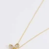 Flower Necklace In Gold