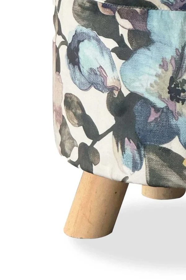 Flower Pattern Footstool