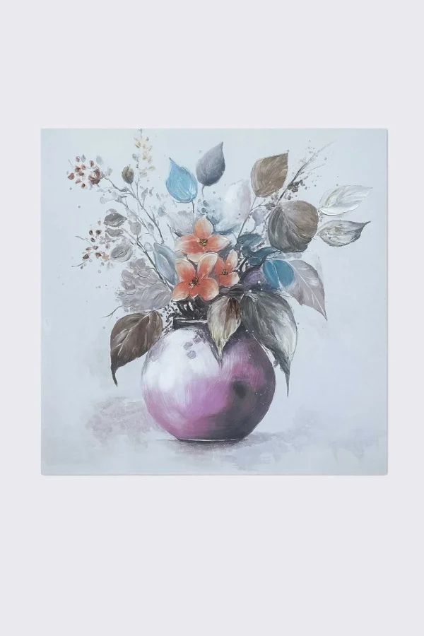Flowers Posy Textured Canvas Wall Art