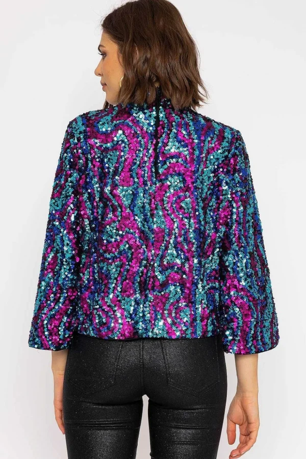 Flua 3/4 Sleeve Top In Black