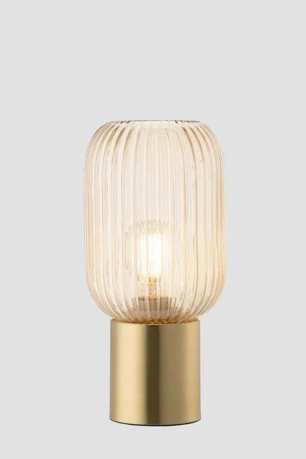 Fluted Glass Table Lamp