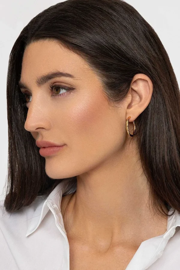Foil Open Hoop Earring