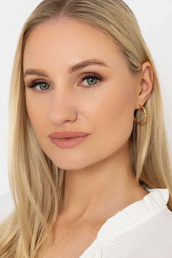 Foil Open Hoop Earring