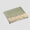 Forest Green Herringbone Throw