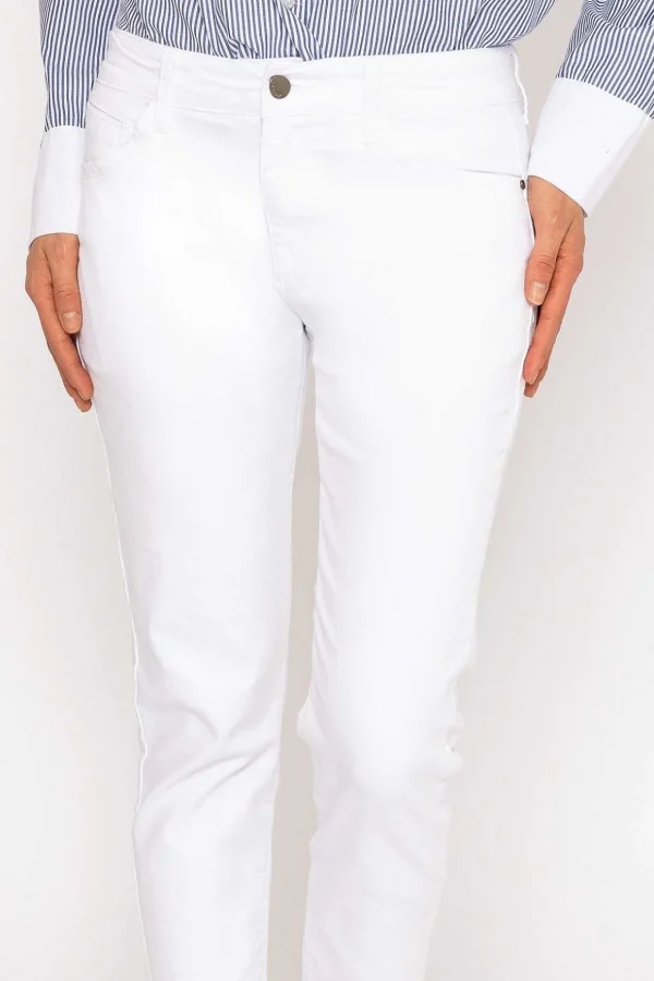 Frayed Hem Jeans In White