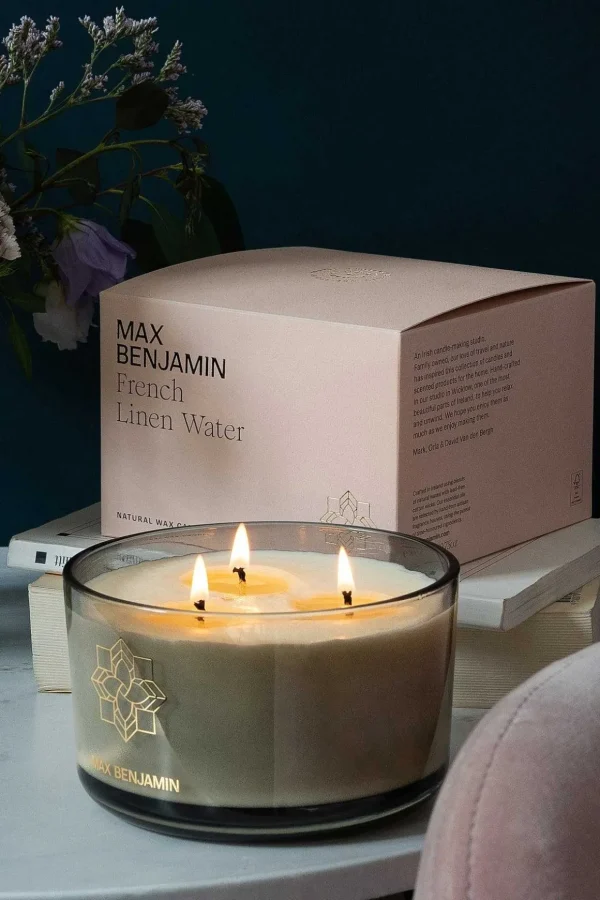 French Linen 3 Wick Luxury Candle