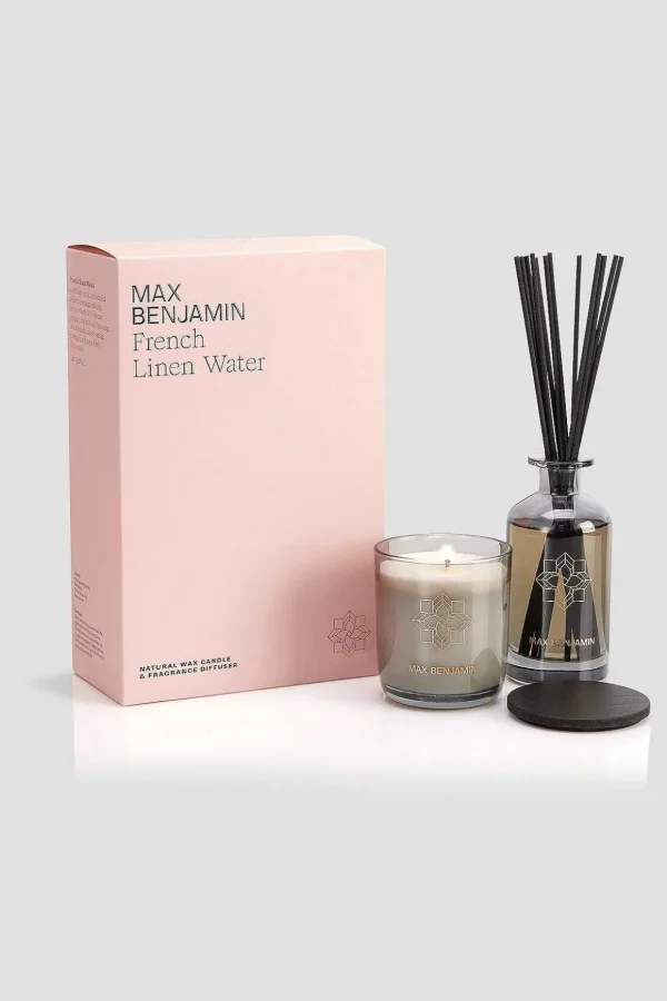 French Linen Water Candle & Diffuser Gift Set