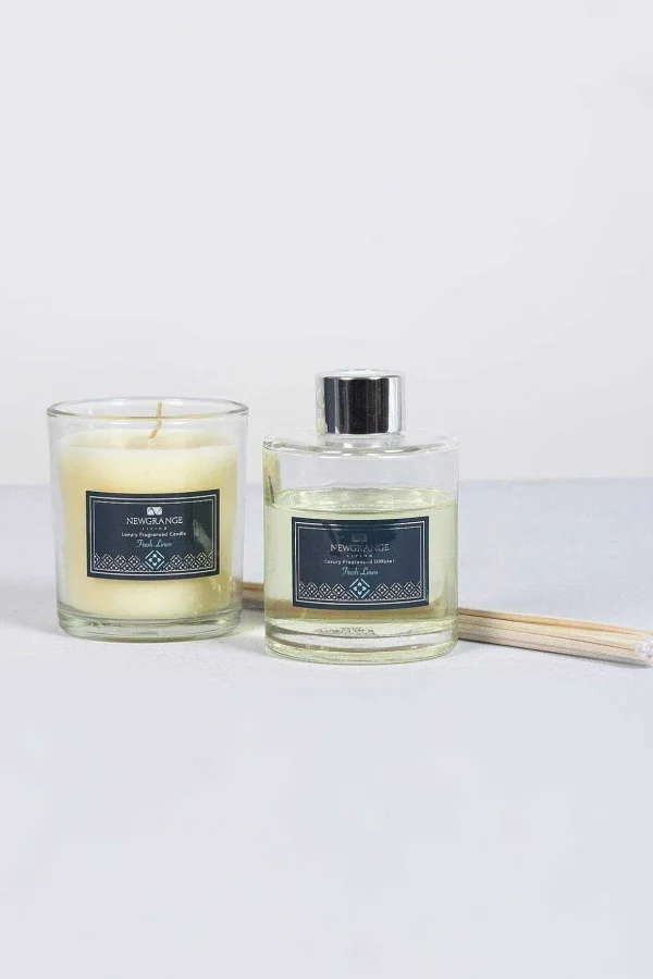 Fresh Linen Candle And Diffuser Set