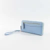 Front Zip Purse In Blue