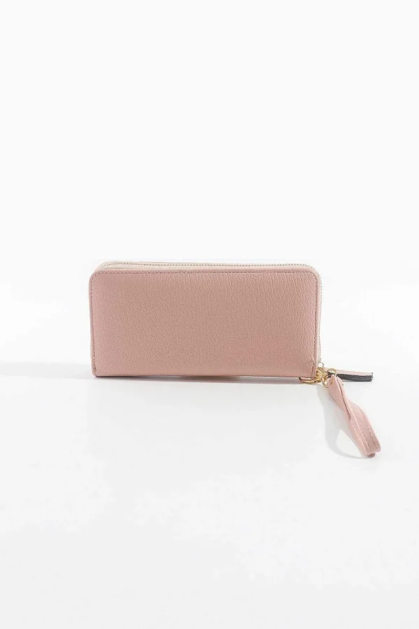 Front Zip Purse In Pink