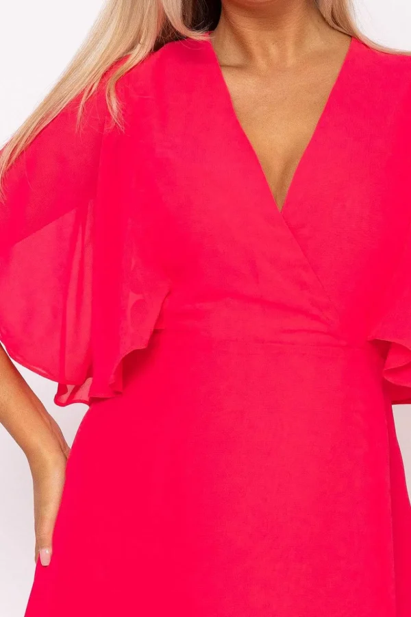 Fuchsia Angel Sleeve Dress