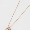 G Initial Necklace In Rose Gold