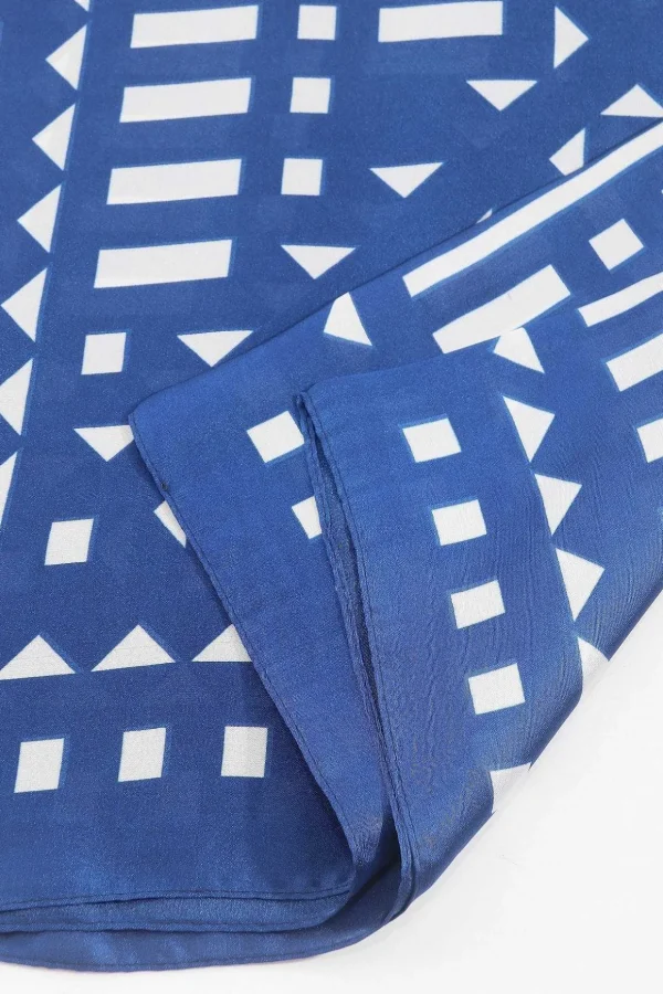 Geo Neckerchief Scarf In Navy