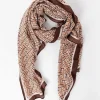 Geo Print Scarf In Coffee