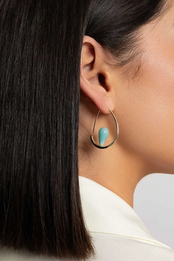 Gia Amazon Gemstone Hoops