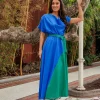 Gigi Midi Dress In Blue