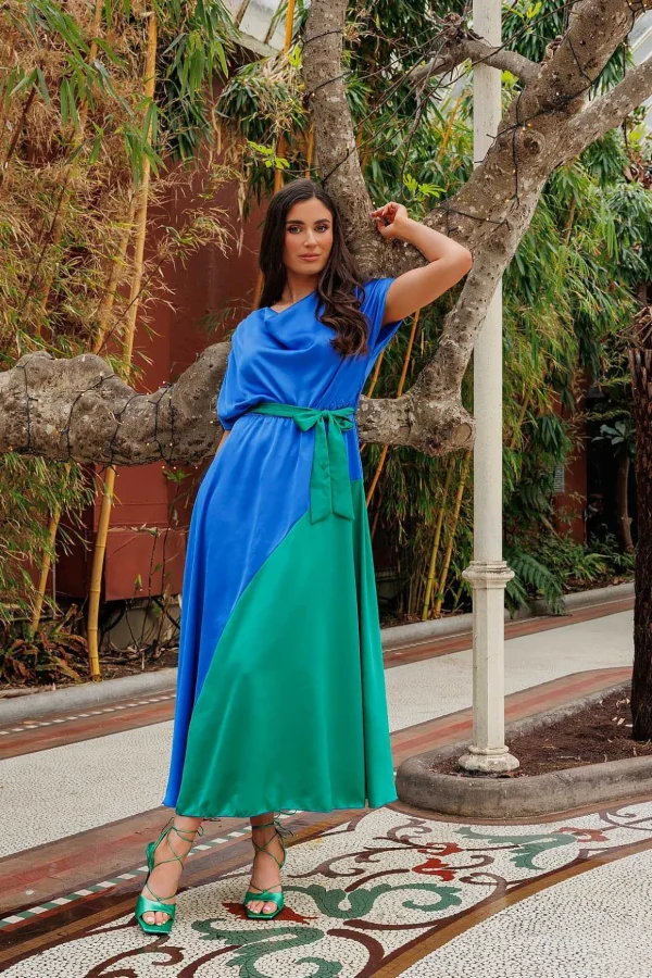 Gigi Midi Dress In Blue