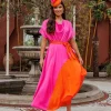 Gigi Midi Dress In Pink