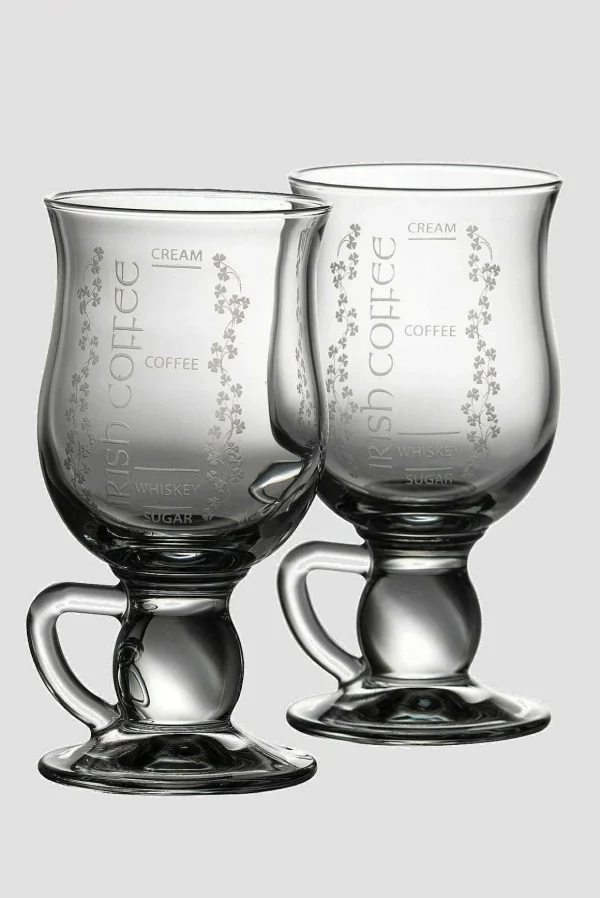 Glass Irish Coffee Set