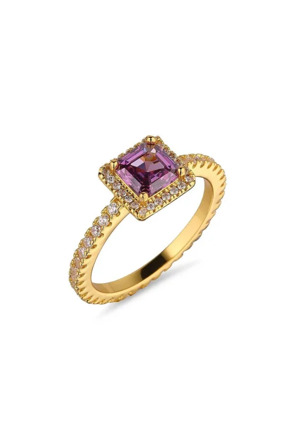 Gold Amethyst Ring Size 7