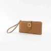 Gold Buckle Purse With Wrist Strap