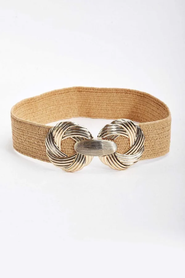 Gold Clap Woven Elastic Belt