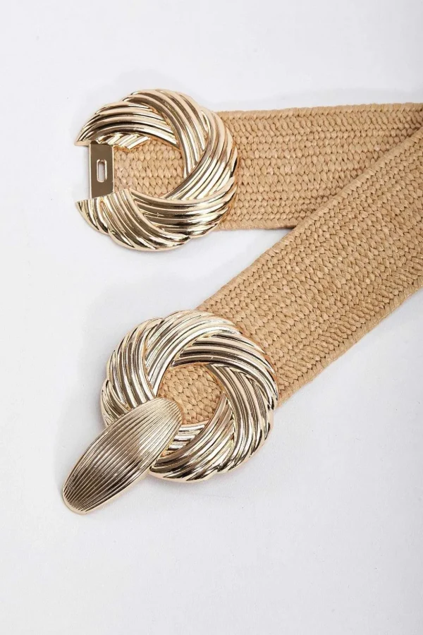 Gold Clap Woven Elastic Belt