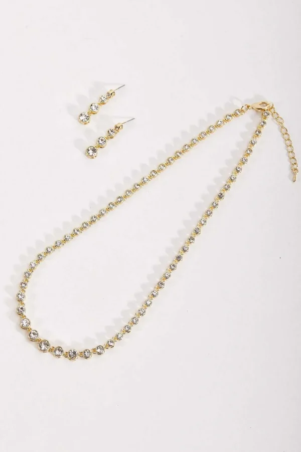Gold Diamante Earrings