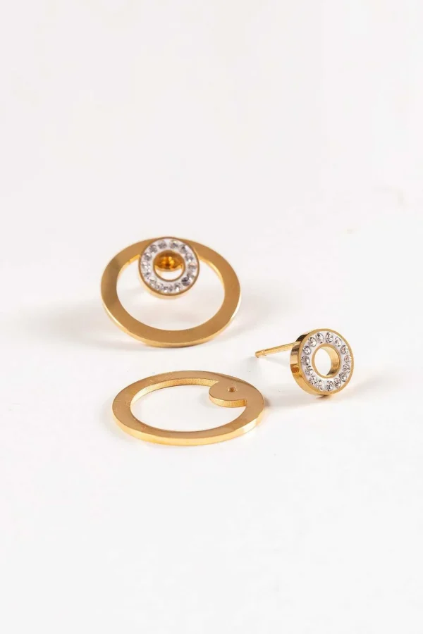 Gold Double Circle Earrings - Soul Special