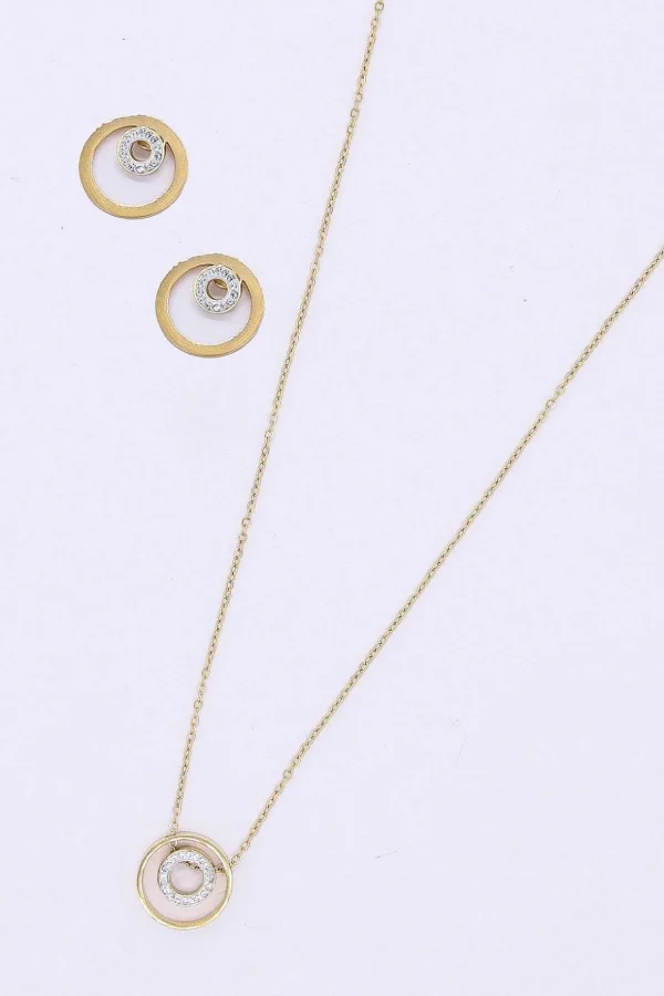 Gold Double Circle Earrings - Soul Special