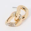 Gold Double Link Earrings