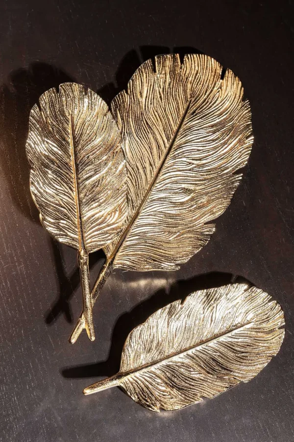 Gold Feather Platter