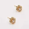 Gold Flower Earrings