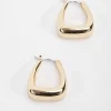 Gold Look Triangle Hoop Earrings