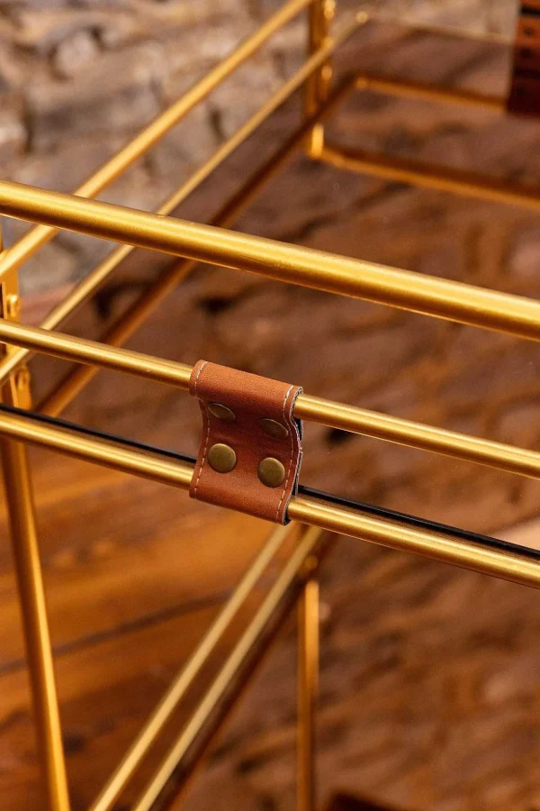 Gold Metal Drinks Trolley