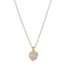 Gold Micropave Heart Pendant