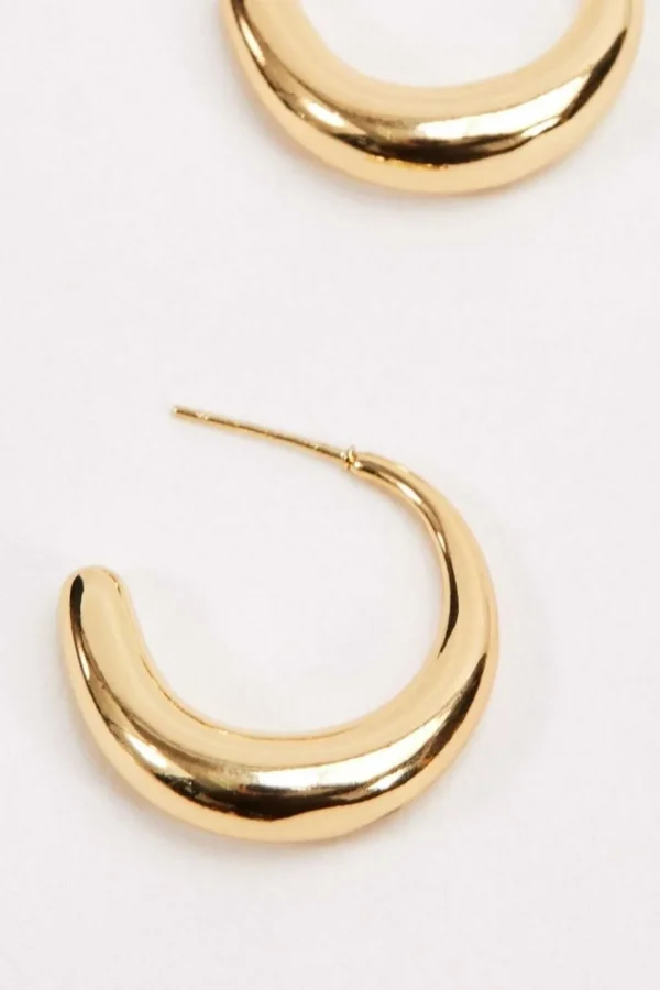Gold Open Hoop Earrings