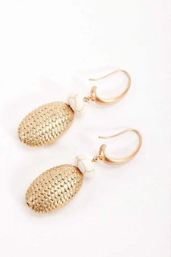 Gold Oval Earrings
