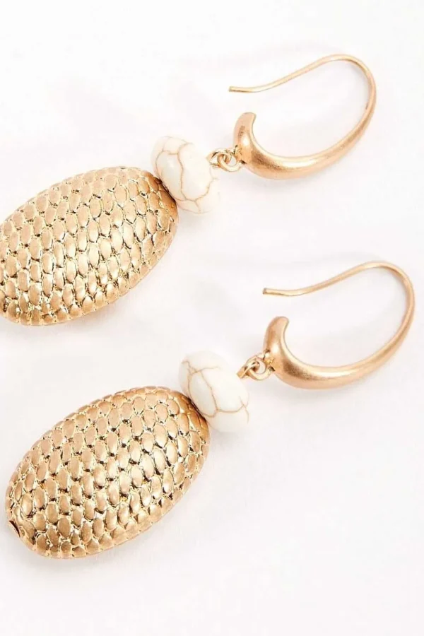 Gold Oval Earrings