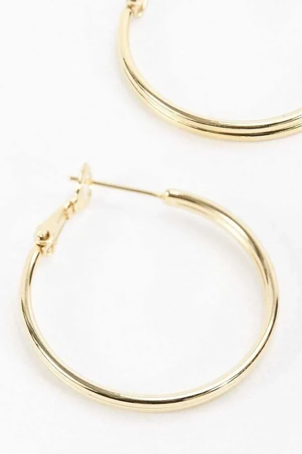 Gold Tone Hoop Earrings