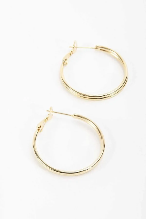 Gold Tone Hoop Earrings